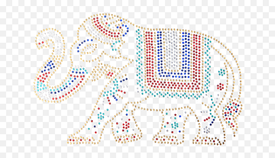Metallic Indian Style Elephant Patch - Animal Figure Emoji,Elepahnt Model Emotion