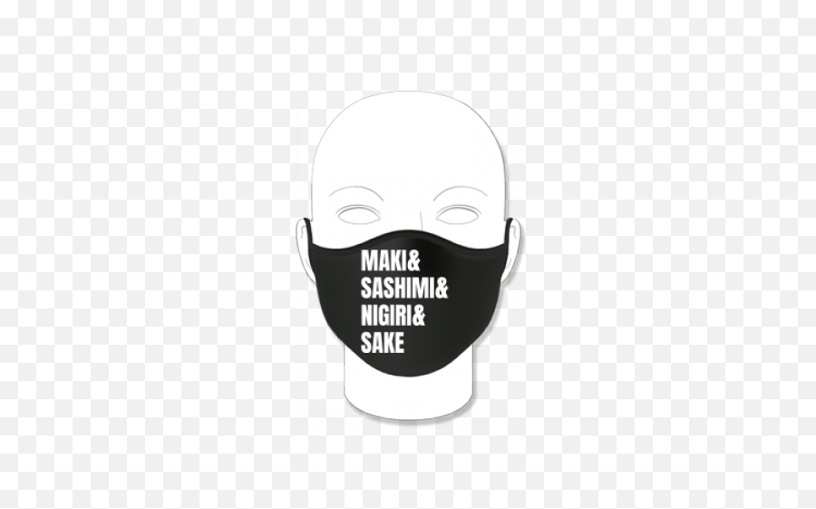 Maki Sashimi Nigiri Sake Face Mask - Cline Cellars Emoji,Facebook Emoticon Nigiri