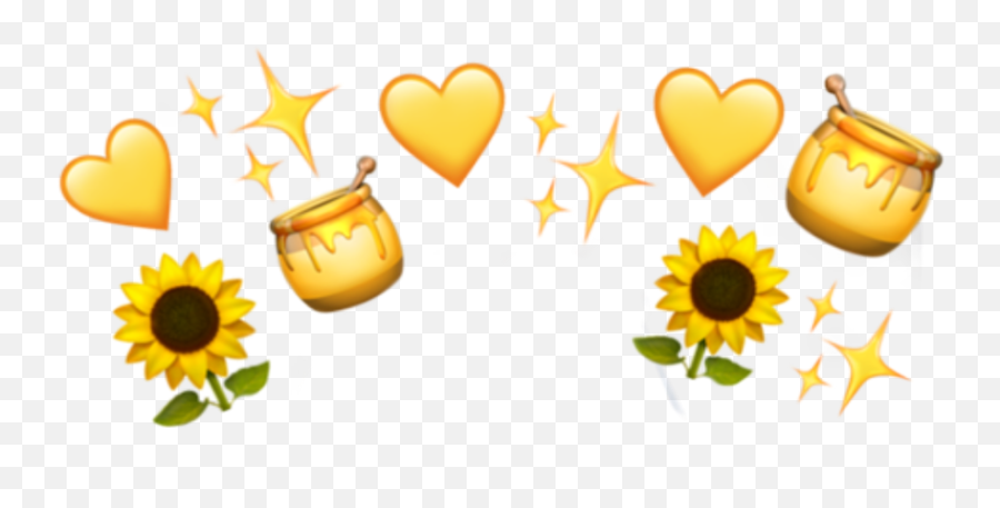 Emoji Crown Yellow Emojicrown Sticker By Uyujung - Yellow Emoji Crowj Png,Kawaii Moe Sparkly Emoji