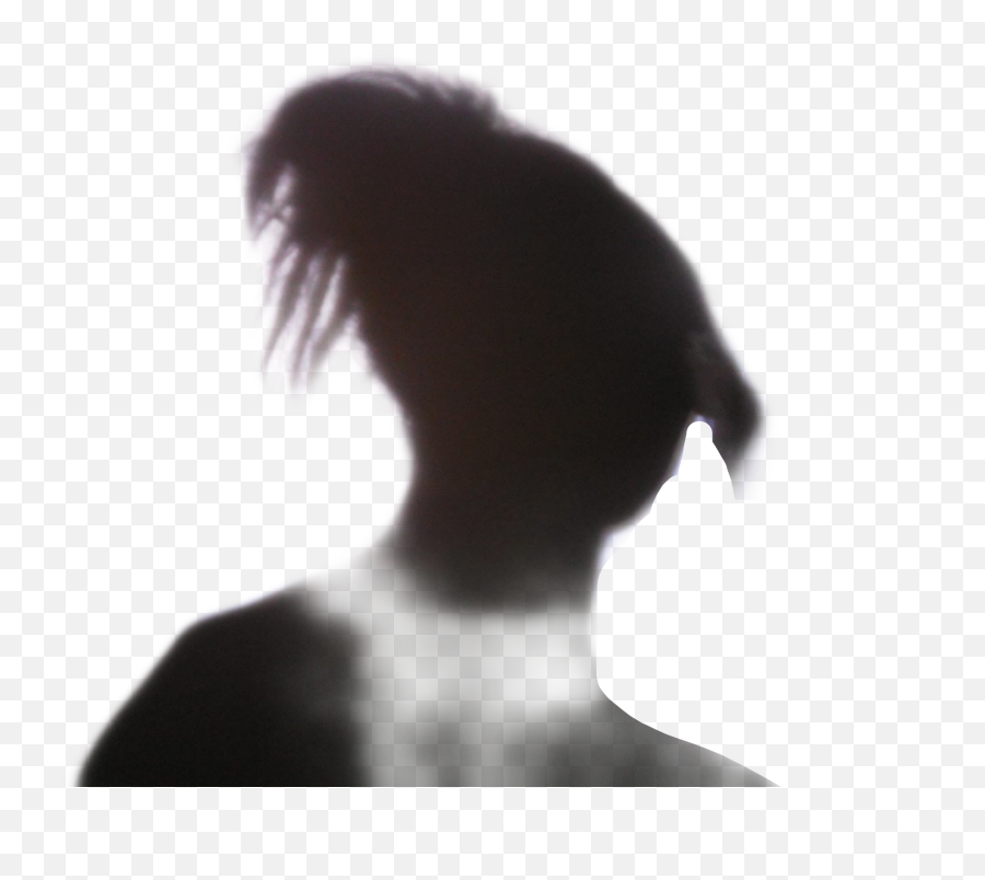 Shadow Silhouette Girl Sticker - Hair Design Emoji,Black Teen Girl Emoji