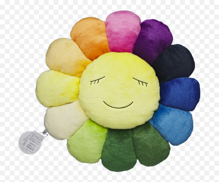 Takashi Murakami Rainbow - Takashi Murakami Flower Sleep Emoji,Emoticon Character Plush Accent Pillow