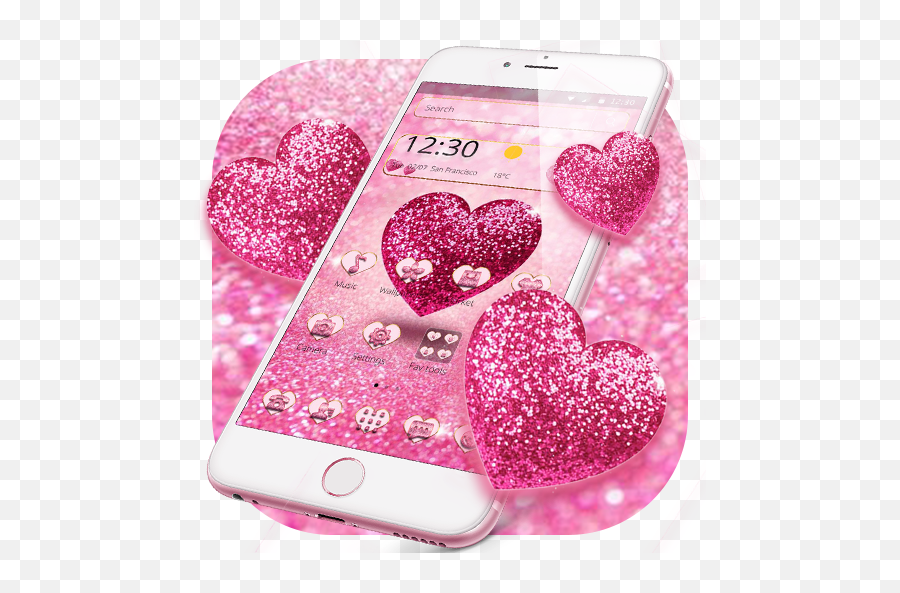 Download Love Plush Heart Keyboard On Pc U0026 Mac With Appkiwi - Iphone Emoji,Glitter Hearts Emoticon