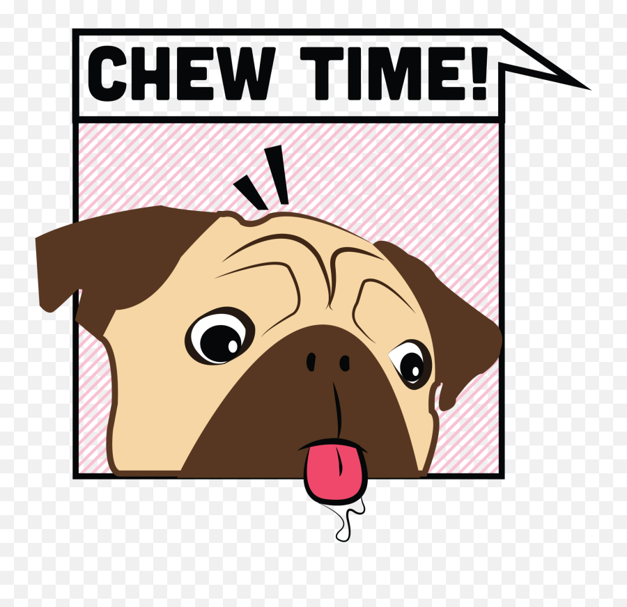 Pawprint Clipart Pug - Chew Time Png Download Full Size Chew Time Emoji,Puglie Pug Emojis