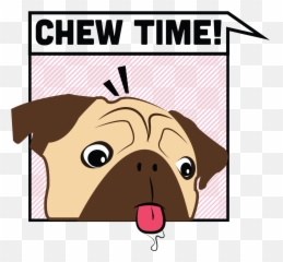 Pawprint Clipart Pug - Chew Time Png Download Full Size Chew Time Emoji,Puglie Pug Emojis