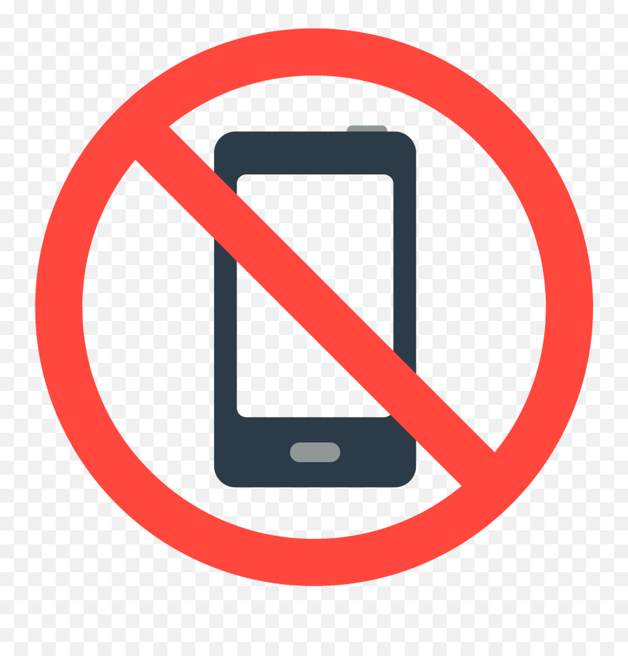 No Mobile Phones Emoji Clipart - No Cell Phones Allowed,Cell Phone Emoji