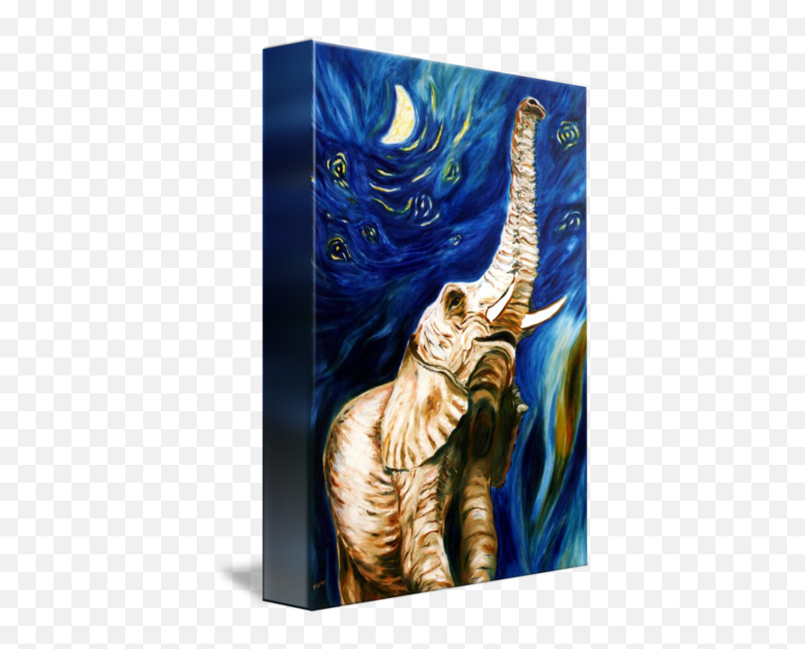Elephant Reaching For The Stars - Elephant Reaching For The Stars Emoji,Van Gogh Art Emotion Express