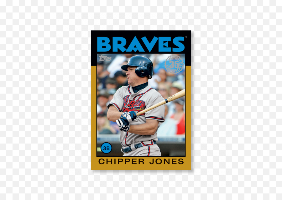 Chipper Jones 2021 Topps Series 1 - Batting Helmet Emoji,Chipper Jones Emotion Rookie Card