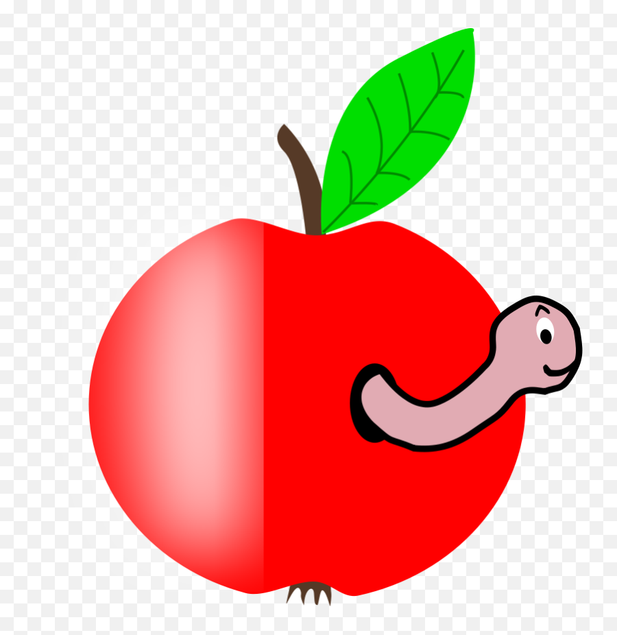 Apple Worm Clipart - Clip Art Library Emoji,Eggplant Emoji Vetor