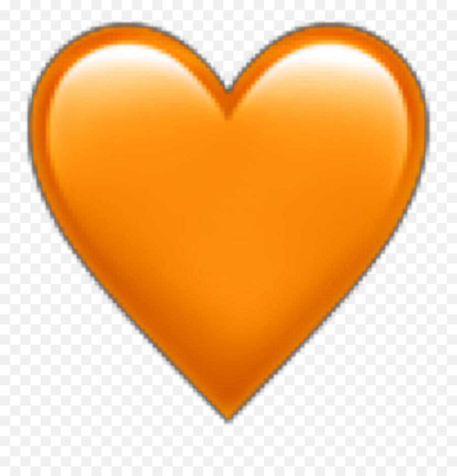 Orange Heart Emoji Emoticon Transparent - Orange Heart Emoji Transparent Background,Heart Emoji Transparent Background
