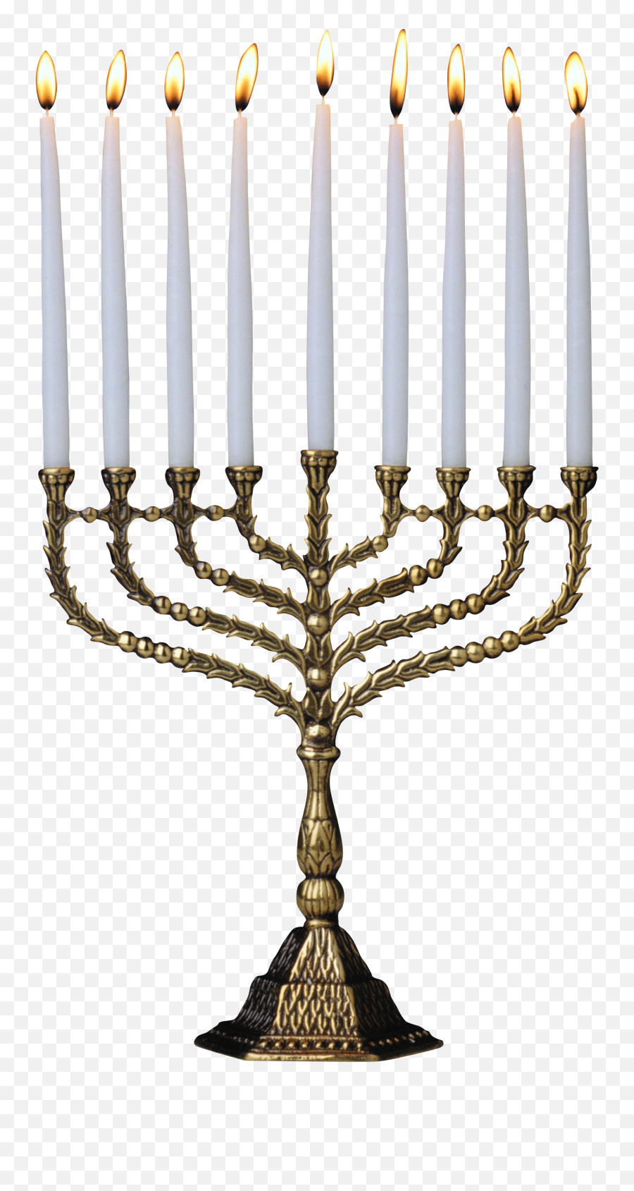 Hanukkah Clipart 7 Branch Menorah - Jewish Candle Transparent Emoji,Hanukkah Menorah Emoji