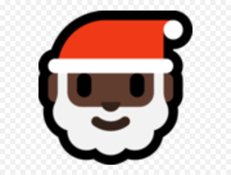 Black Santa Emoji - Transparent Black Black Santa Png,Santa Emoji