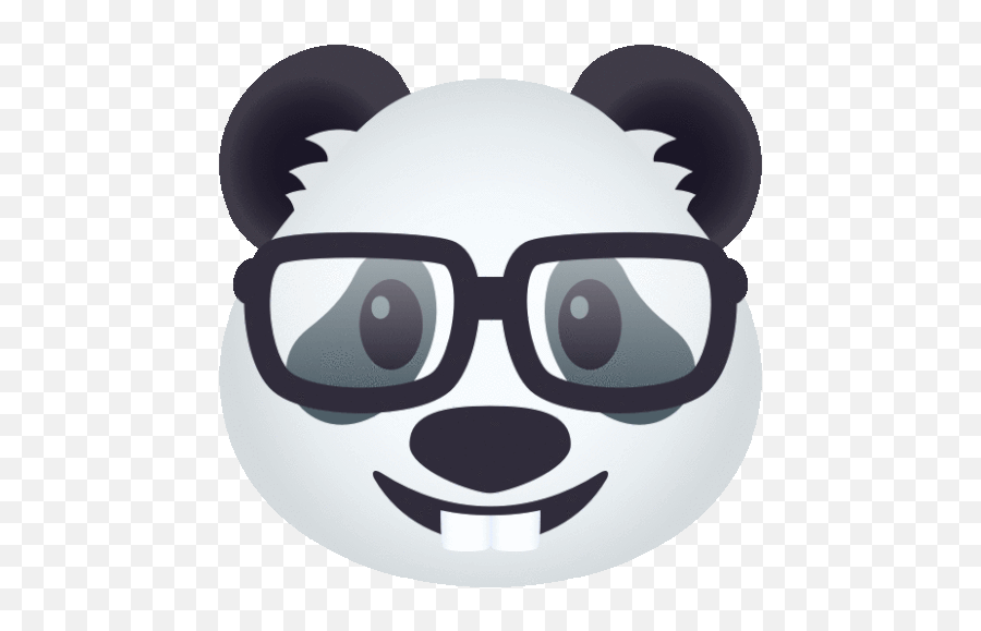 Nerdy Panda Gif - Nerdy Panda Joypixels Discover U0026 Share Gifs Panda Sticker Emoji,Nerdy Emoticon
