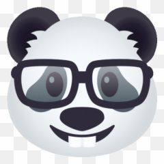 Nerdy Panda Gif - Nerdy Panda Joypixels Discover U0026 Share Gifs Panda Sticker Emoji,Nerdy Emoticon