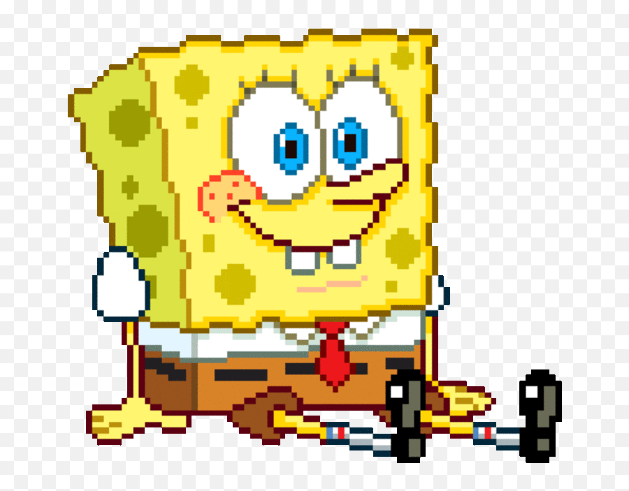Spongebob Funny Spongebob Pixel Animation - Spongebob Gif Transparent Pixel Emoji,Spongebob Emojis
