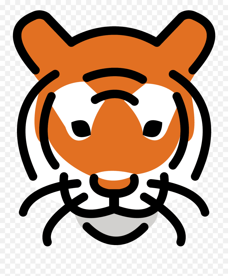 Tiger Face Emoji Clipart - Tigre Emoji,Tiger Emoji