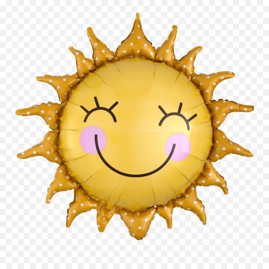 Smiley Sunshine Sun Balloon - Sun Balloon Emoji,Sunshine Emoticon