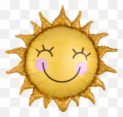 Smiley Sunshine Sun Balloon - Sun Balloon Emoji,Sunshine Emoticon