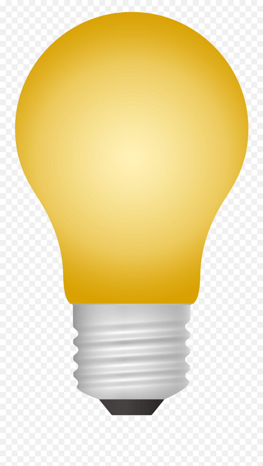 Incandescent Light Bulb Emoji Led Lamp - Yellow Light Bulb Png,Light Bulb Emoji