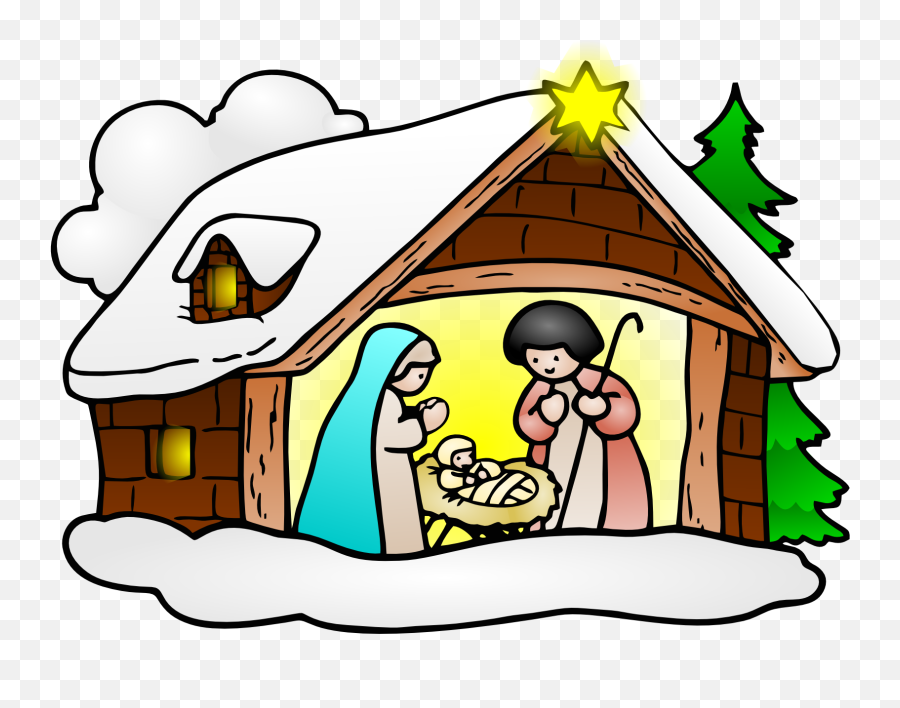 Baby Jesus In A Manger Gif - Religious Christmas Clipart Emoji,Manger Other Emotion