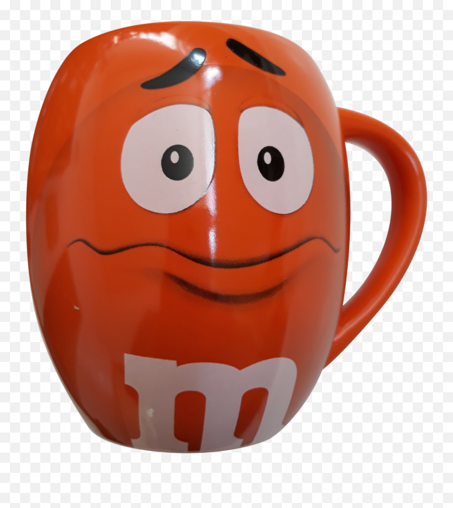 Mu0026ms Barrel Big Face Mug Coffee Cup Orange And 25 Similar Items - Happy Emoji,Animated I'm Full Emoticon