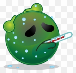 Smiley Green Alien Hot Fever - Sick Alien Emoji,Images Of Alien Emojis In Green