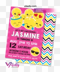 Emoji Invitation Emojis Party - For Party,Birthday Emoji