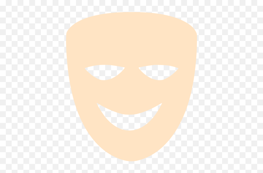 Bisque Comedy Mask Icon - Free Bisque Mask Icons White Comedy Mask Png Emoji,Laughing Emoticon Mask