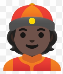 Man With Chinese Cap Dark Skin Tone Emoji - Download For Happy,Indroducing Skin Tone Emojis