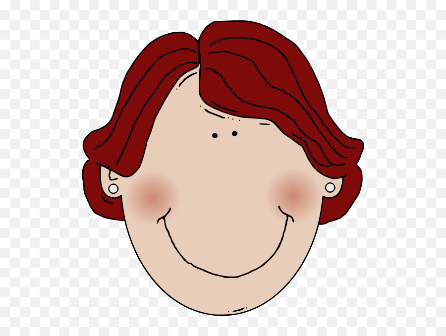 Cartoon Clipart Woman Faces - Brown Hair Clipart Emoji,Red Head Woman Cartoon Emoji