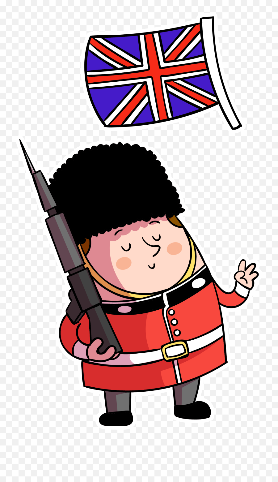 Cartoon Uk Flag Png Clipart - British Flag Cartoon Emoji,British Flag Emoji