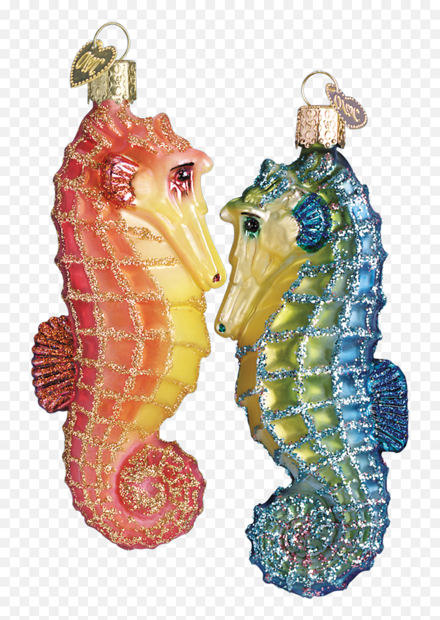Seahorse Glass Ornament - Christmas Ornament Emoji,Facebook Emoticons Seahorse