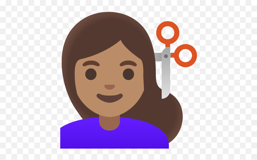 Woman Cutting Her Hair With Medium Skin - Emojis De Secretaria,Emojis In Medium