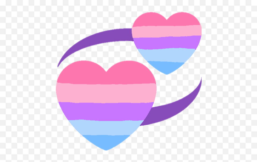 Catgender Heart Emoji Hearts Sticker By Cherry - Girly,Transgender Emoji