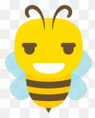 Free Emoji Bee Cartoon Smile Png With - Bee Cry,Cartoon Emoji