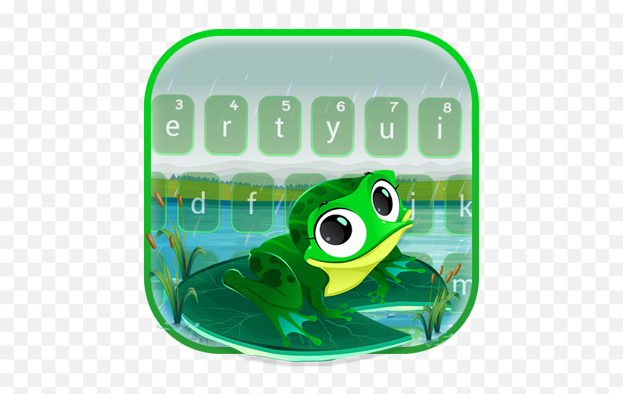 Amazoncom Cute Cartoon Big Eye Frog Keyboard Theme - Pond Frogs Emoji,Frog Emoji