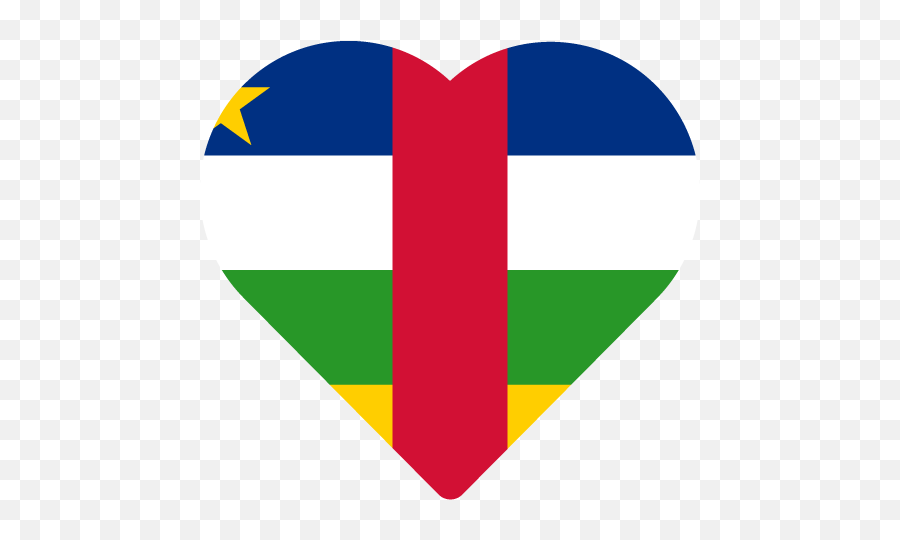 Vector Country Flag Of The Central African Republic - Heart Emoji,Country Flag Emoji