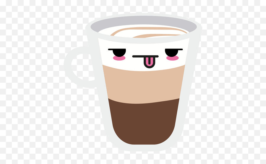 Tired Kawaii Face Coffee Cup - Transparent Png U0026 Svg Vector File Kawaii Coffee Cup Png Emoji,Teabag Emoji