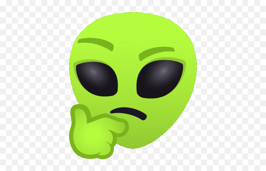 Thinking Alien Gif - Thinking Alien Joypixels Discover U0026 Share Gifs Happy Emoji,Contemplating Emoji