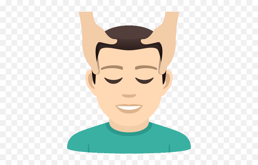 Getting Massage Joypixels Gif - Man Getting Massage Emoji Gif,Head Massage Emoji
