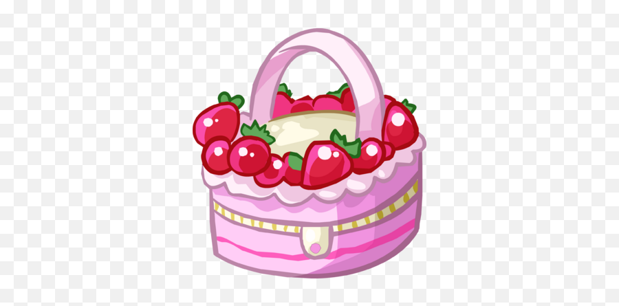 Strawberry Cake Purse Club Penguin Wiki Fandom - Girly Emoji,Emojis De Fresas