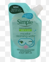 Simple Cleansing Micellar Water Pouch 50ml - Household Supply Emoji,Disney Emoji Water Bottle