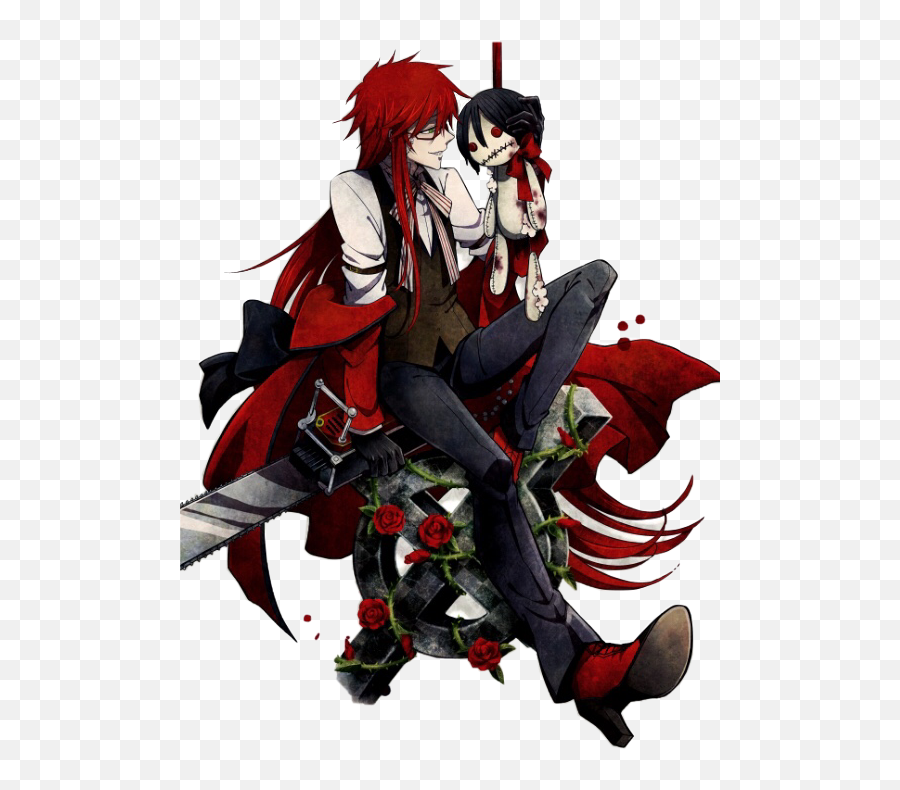 Grellsutcliff Grell Blackbutler Sticker - Grell Sutcliff Shoes Emoji,Grell Sutcliff Emojis