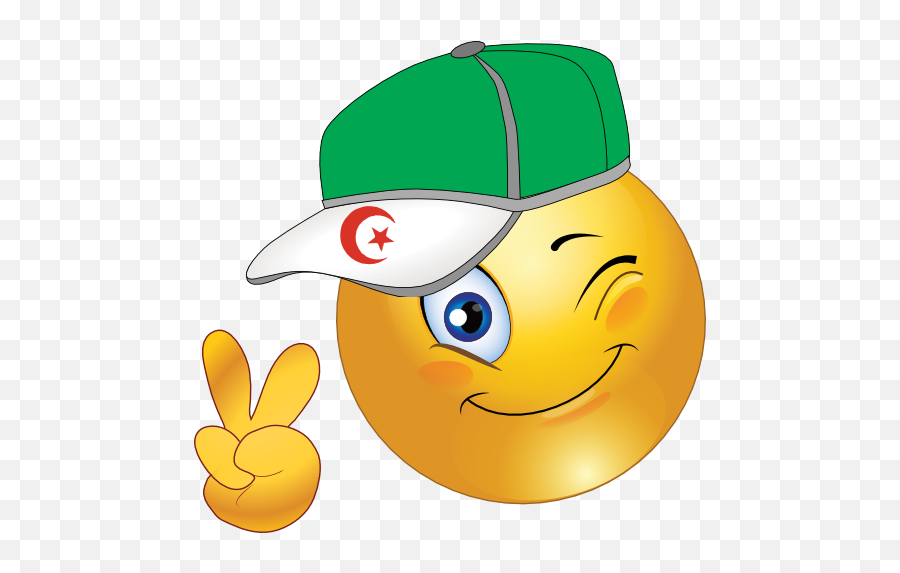 Algerian Boy Smiley Emoticon Clipart I2clipart - Royalty Emoji With Cap,0-0 Emoticon