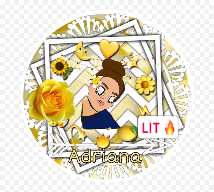 Winter Yellow Aesthic Lit Image By Edits - Rose Emoji,Emoji Myself