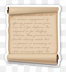 Scroll - Horizontal Emoji,Papyrus Emoji