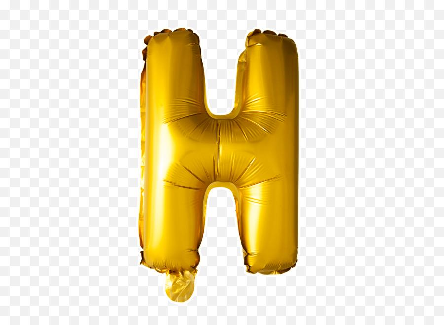 Suuri Kullanvärinen Foliopallo H - H Balloon Gold Png Emoji,Emoji Shamppanja