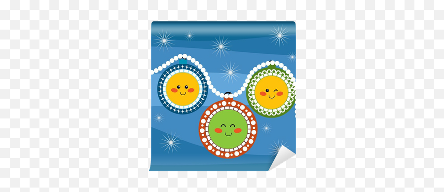 Happy Faces Christmas Decoration Wall Mural U2022 Pixers - We Happy Emoji,Smiling Emoticon With Rain Cloud