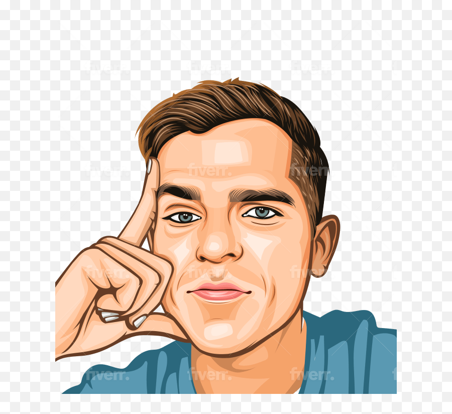 Draw A Black And White To Color Vector Art Portrait By - For Adult Emoji,Emotions Face Profiles Vector
