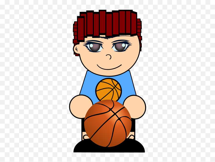 Boy With Basketball - Basketball And Soccer Emoji,Boy With Many Emotions Clipart