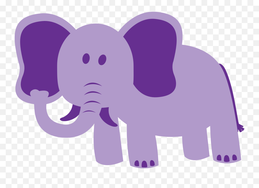 Purple Elephant Drawing Free Image Download - Dessin Animaux Coloré Emoji,Elephant Share Emotions With Human